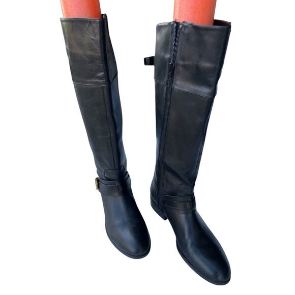 Ralph Lauren Tall Black Leather Boots - Size 7.5 - Picture 3 of 10